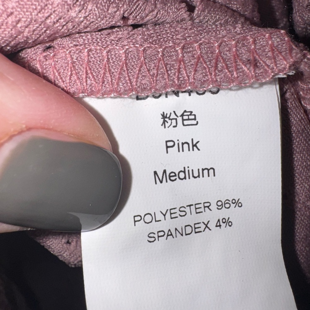 Pink Eyelet Textured Tank Top | Medium | Sleeveless Swing Fit - Picture 3 of 5